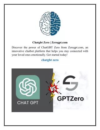 Chatgbt Zero  Zerogpt.com