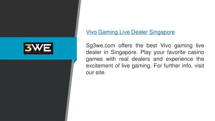 vivo gaming live dealer singapore sg3we