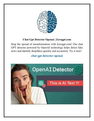Chat Gpt Detector Openai  Zerogpt.com
