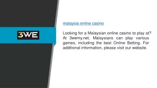 Malaysia Online Casino 3wemy.net