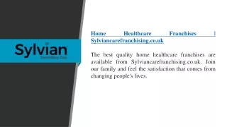 Home Healthcare Franchises  Sylviancarefranchising.co.uk