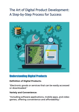 The Art of Digital Product Development: A Step-by-Step Process for Success