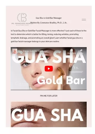 Gua Sha vs Gold Bar Massager