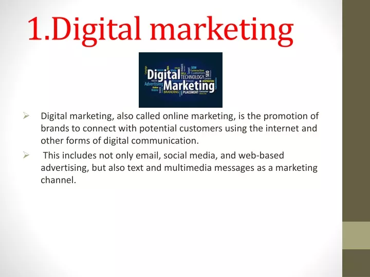 1 digital marketing