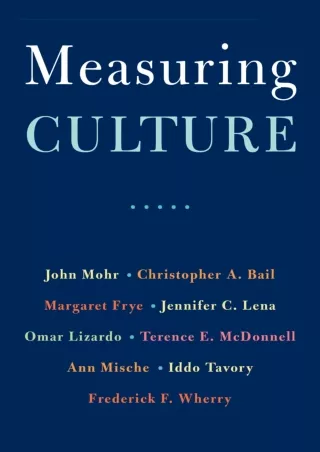 ❤READ✔ ebook [PDF]  Measuring Culture