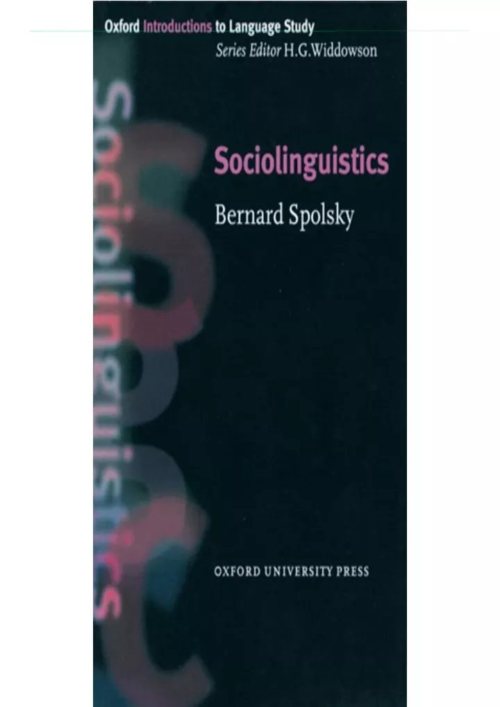 pdf read online sociolinguistics oxford