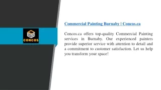 Commercial Painting Burnaby  Concos.ca