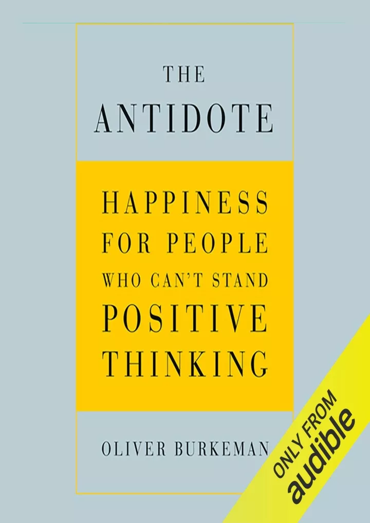 download book pdf the antidote happiness