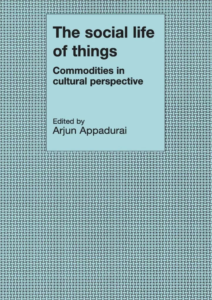 download book pdf the social life of things