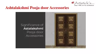 Pooja room door design with astalakshmi accessories