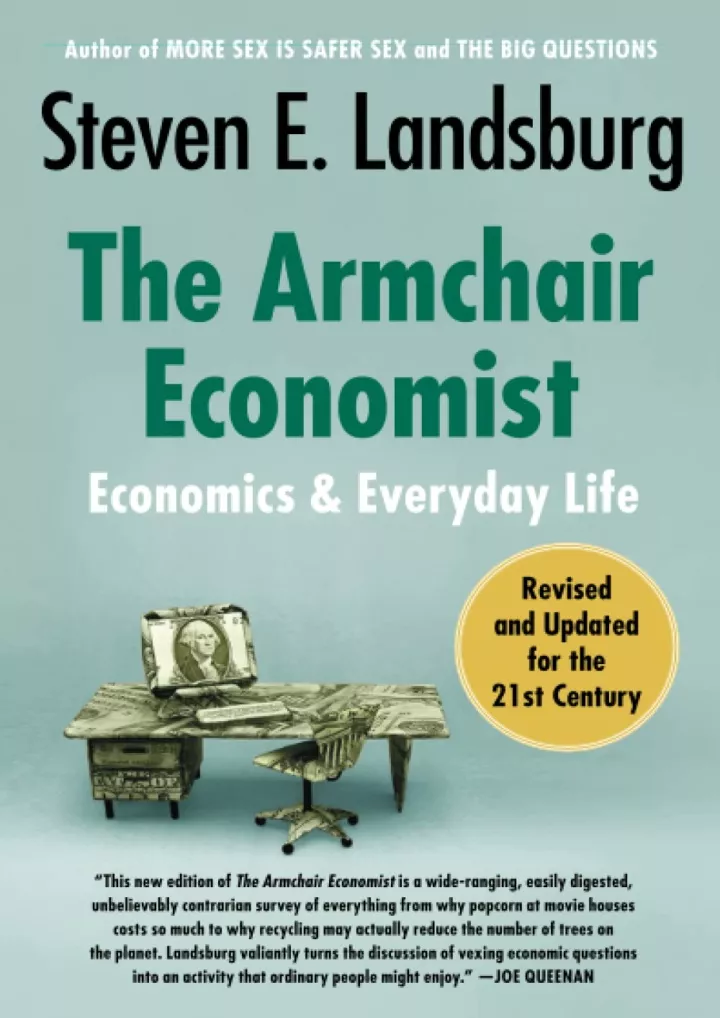 download pdf the armchair economist economics