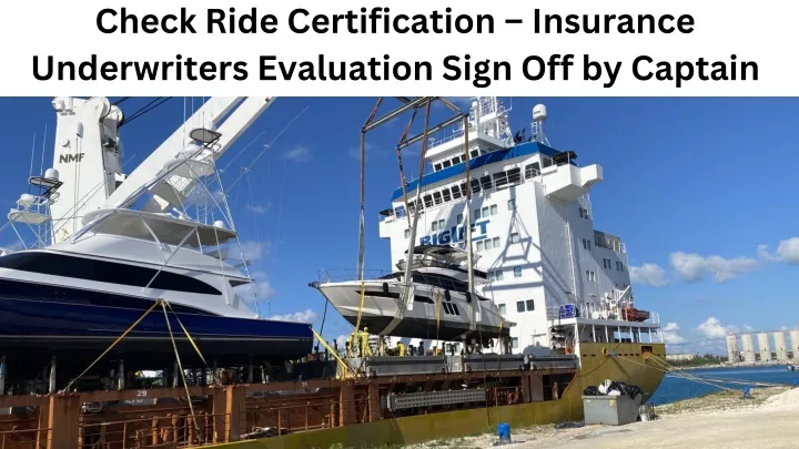 check ride certification insurance underwriters