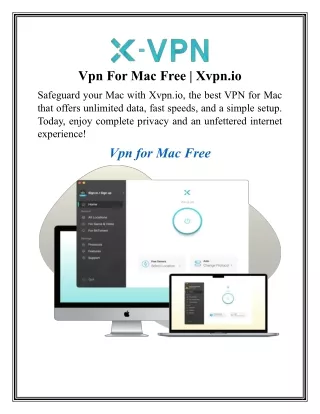Vpn For Mac Free  Xvpn.io