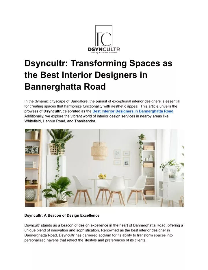 dsyncultr transforming spaces as the best