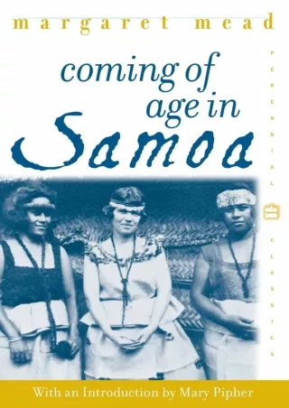 [PDF ❤READ✔ ONLINE]  Coming of Age in Samoa: A Psychological Study of Primitive