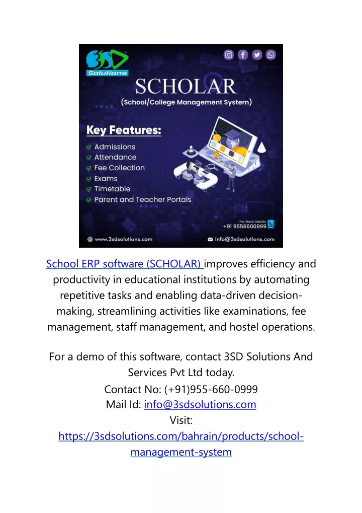 school erp software scholar improves efficiency