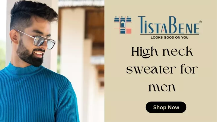 high neck sweater for men