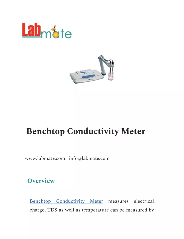 benchtop conductivity meter
