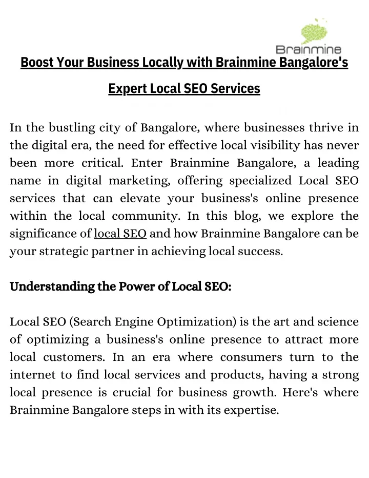 boost your business locally with brainmine