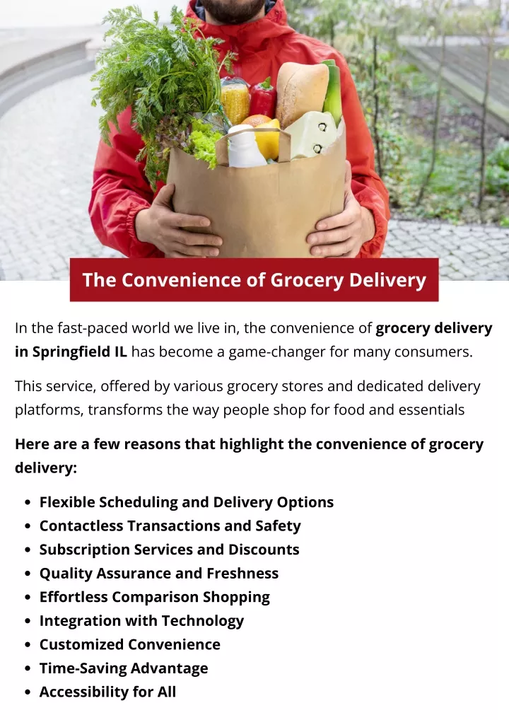 the convenience of grocery delivery