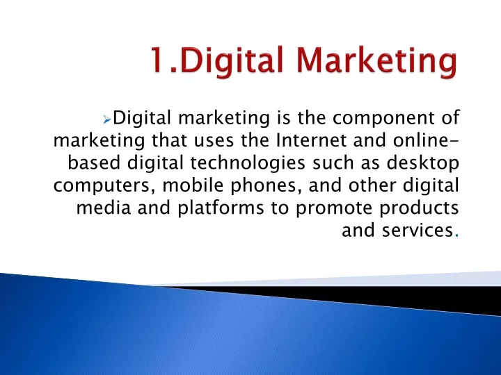 1 digital marketing