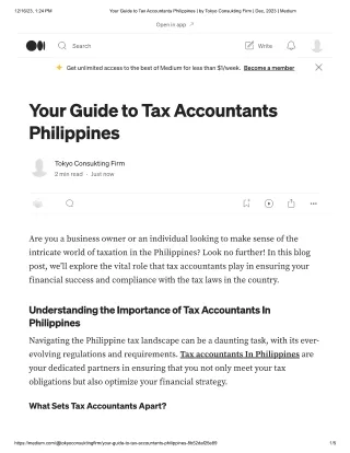 Tax Accountants in Philippines