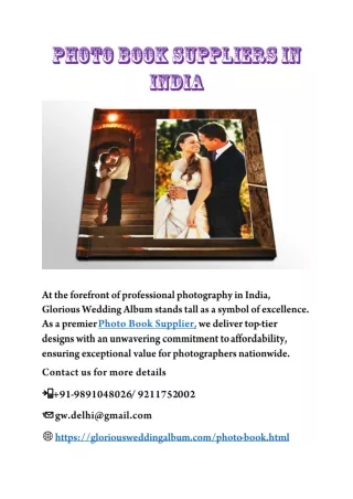 Photo Book Suppliers in India