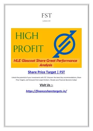 Share Price Target | FST