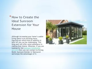 How to Create the Ideal Sunroom Extension for