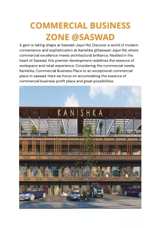 Prime Commercial Spaces in Saswad by KANISHKA