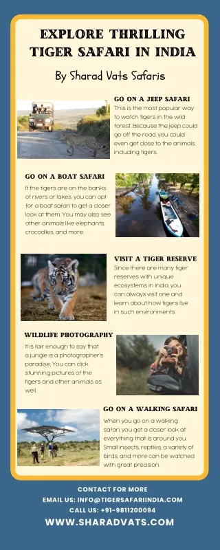 Explore Thrilling Tiger Safari in India