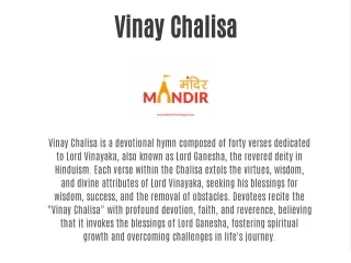 vinay chalisa