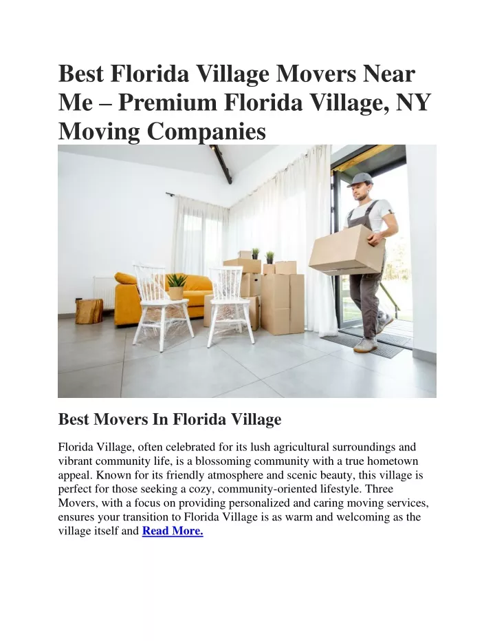 best florida village movers near me premium