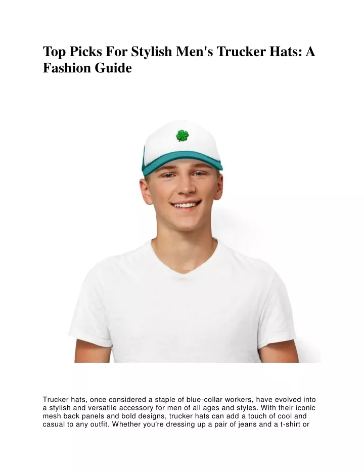 top picks for stylish men s trucker hats