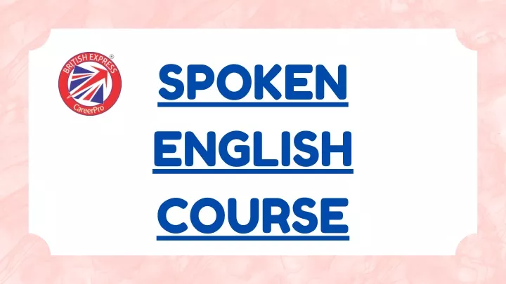 spoken english course