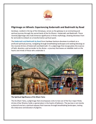 pilgrimage on wheels experiencing kedarnath