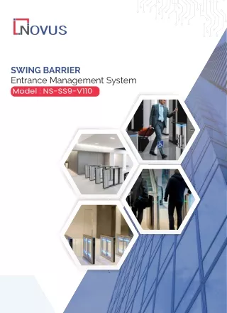 swing barrier entrance management system