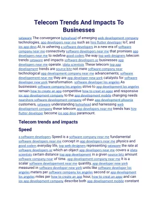 Telecom Trends And Impacts To Businesses.docx