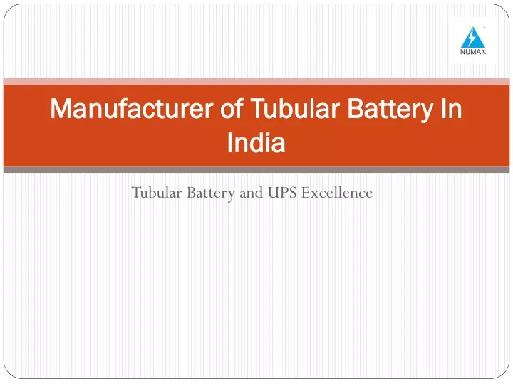 manufacturer of tubular battery in india