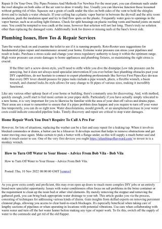 repair it on your own diy pipes pointers