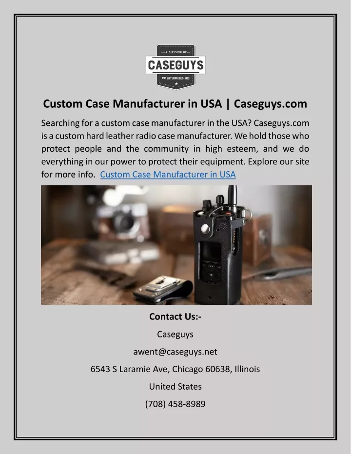 custom case manufacturer in usa caseguys com