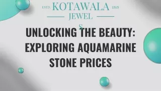 Unlocking the Beauty Exploring Aquamarine Stone Prices