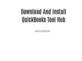 QuickBooks Tool Hub Complete Information
