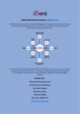 digital marketing company w3era com let w3era