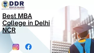 Best MBA college in Haryana -DDR College