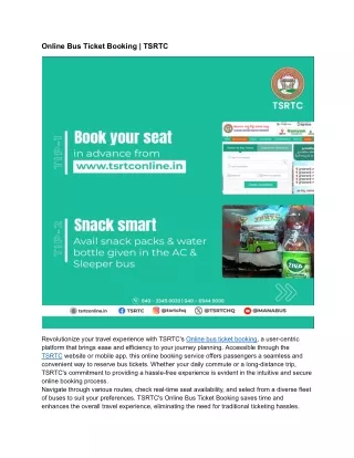 online bus ticket booking tsrtc