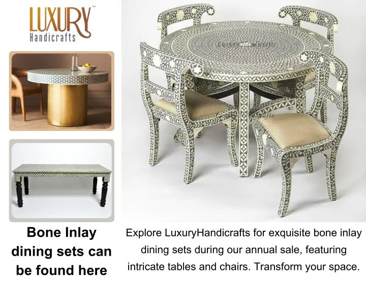 bone inlay dining sets can be found here
