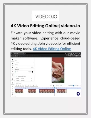 4K Video Editing Online|videoo.io