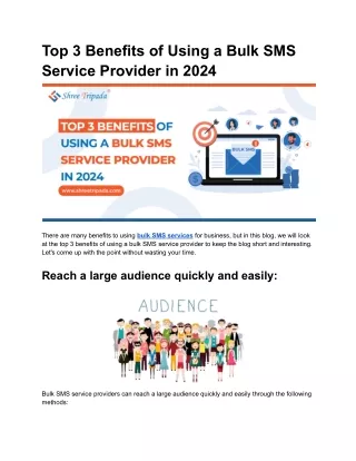 top 3 benefits of using a bulk sms service