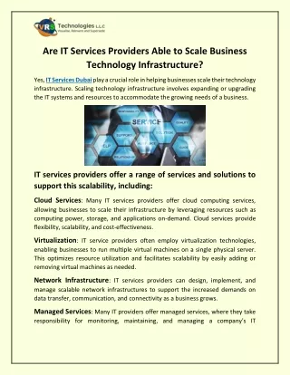 are it services providers able to scale business